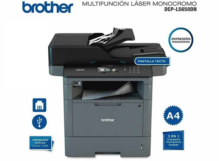 Ripley - BROTHER IMPRESORA MULTIFUNCIÓN LÁSER MONOCROMÁTICA DCP-L5650DN
