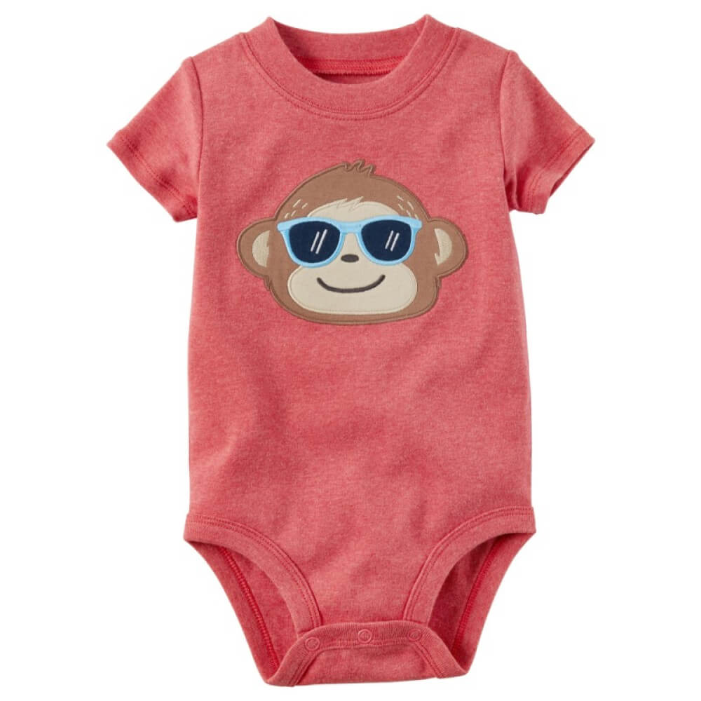 Ripley - ENTERIZO CARTER'S MANGA CORTA 100% ALGODÓN CON GRÁFICO DE MONO PARA  BEBE NIÑO DE 18 A 24 MESES