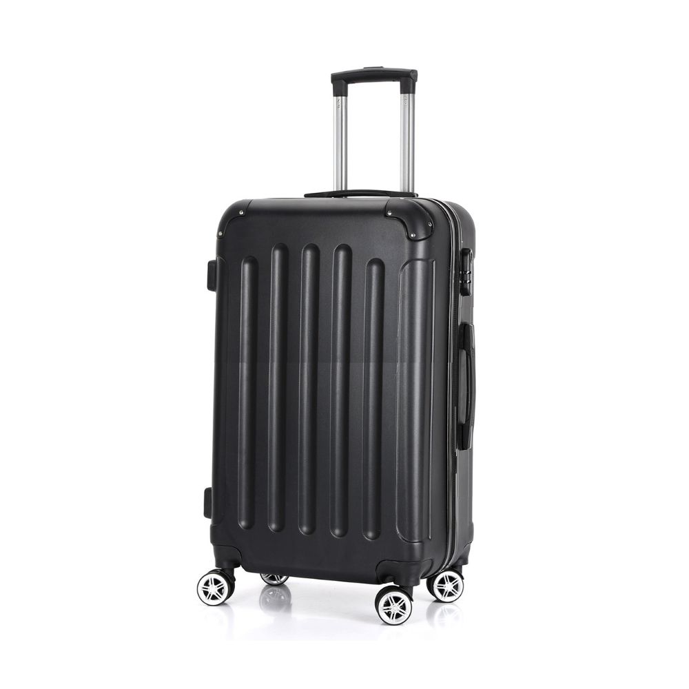 Ripley - MALETA DE VIAJE 24 PULGADAS 23 KG TAPA DURA 8 RUEDAS - NEGRO