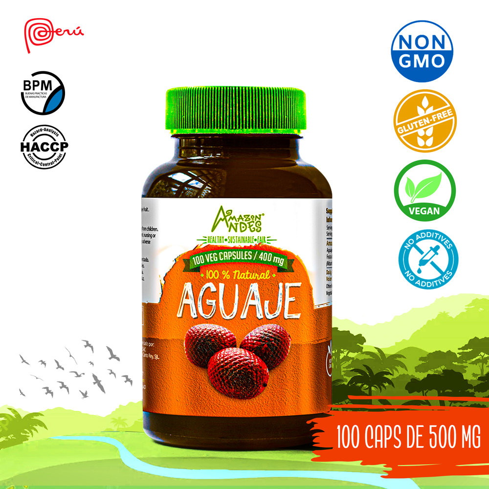 Ripley - AGUAJE NATURAL EN CÁ PSULAS AMAZON ANDES 100 DE 400 MG  SUPERALIMENTO NATURAL PURO VEGANO