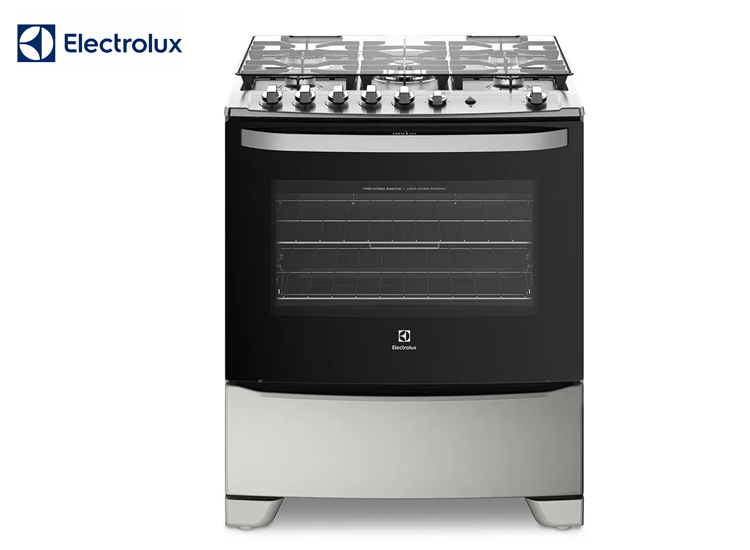 Ripley - ELECTROLUX COCINA A GAS 5 HORNILLAS TRIPLE/LLAMA 76USS