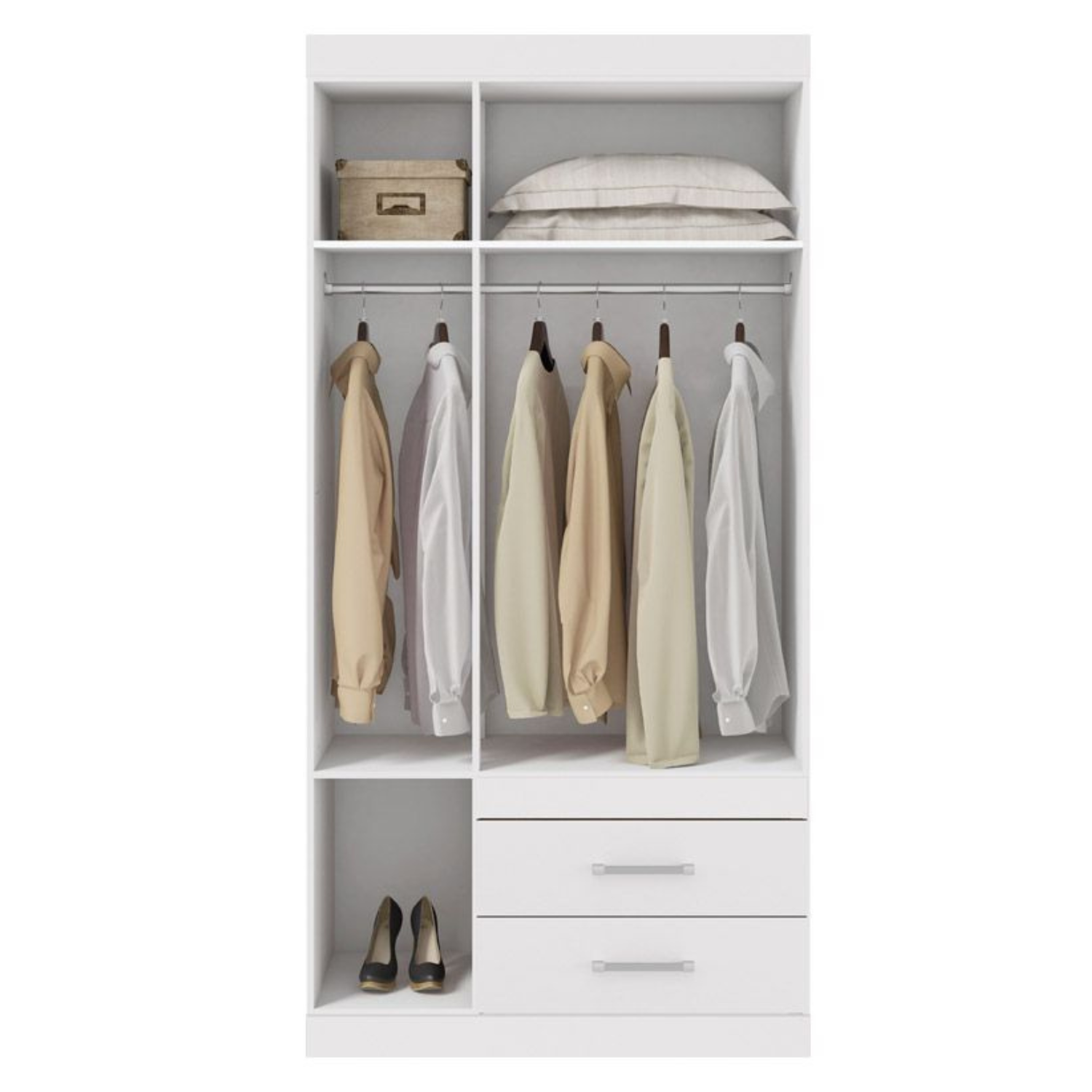 Ripley CLOSET 3.2 STAR 3 PUERTAS 2 CAJONES BLANCO