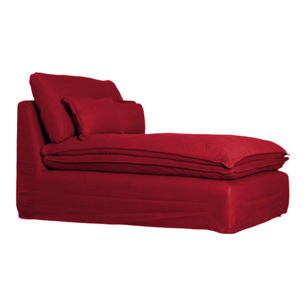 Ripley SOFA CHAISE LONGUE BELLAGIO ROJO CON FUNDA ARTSOFA