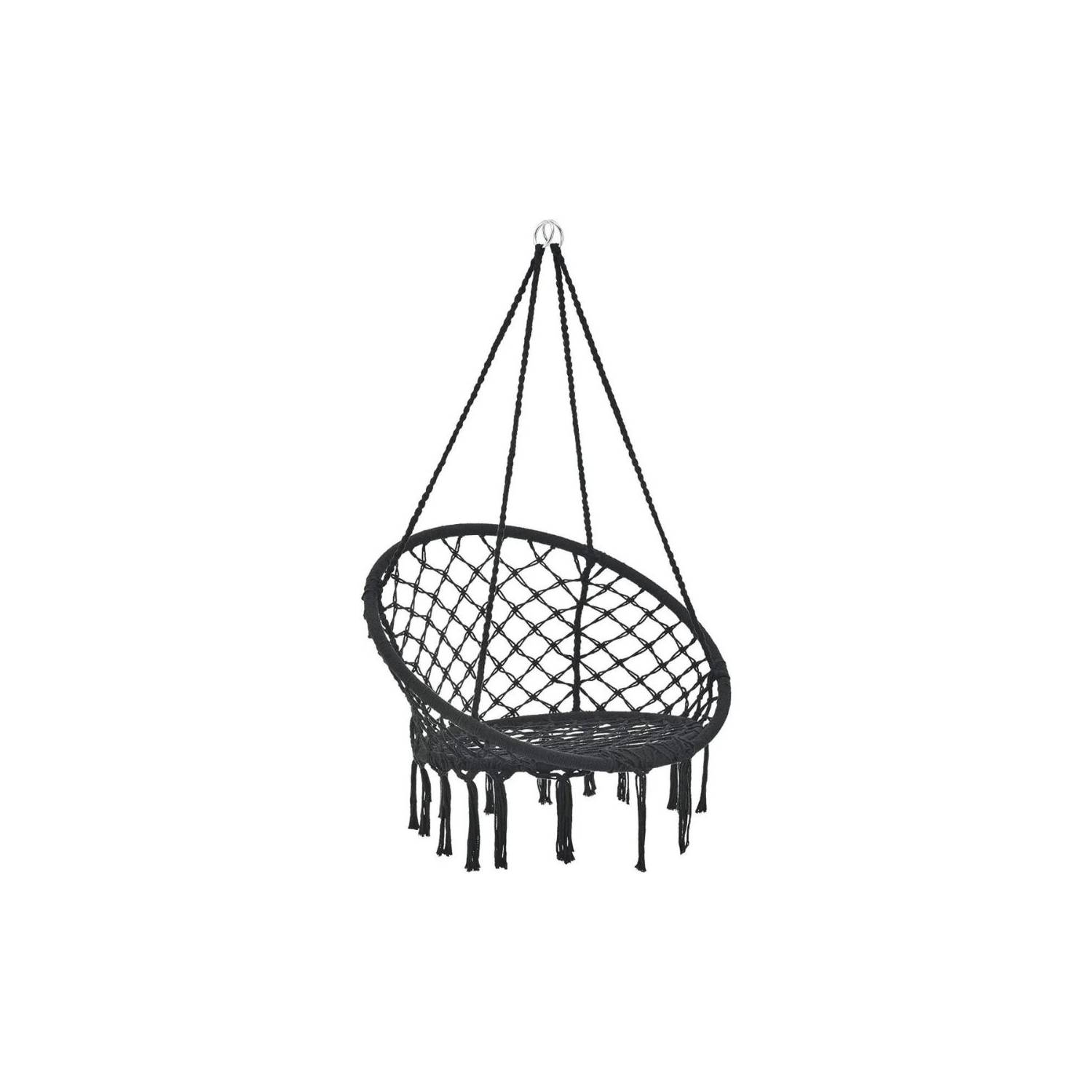 Ripley SILLA HAMACA COLGANTE COLUMPIO TERRAZA NEGRO