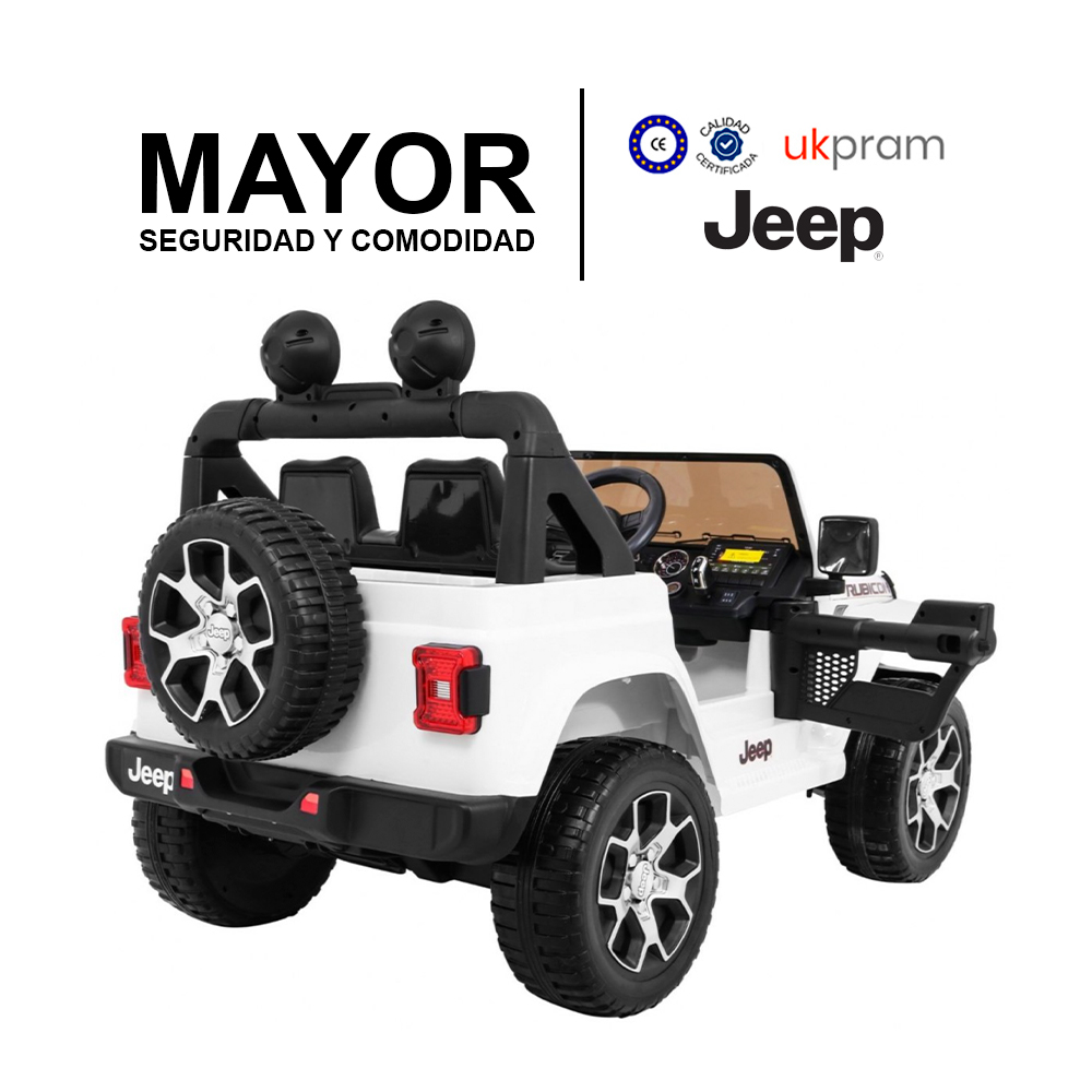 Ripley AUTO A BATERIA JEEP WRANGLER RUBICON 4X4 BLANCA