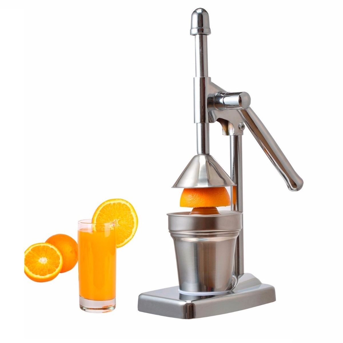 Ripley - Exprimidor Jugo Manual Acero Inoxidable Naranja