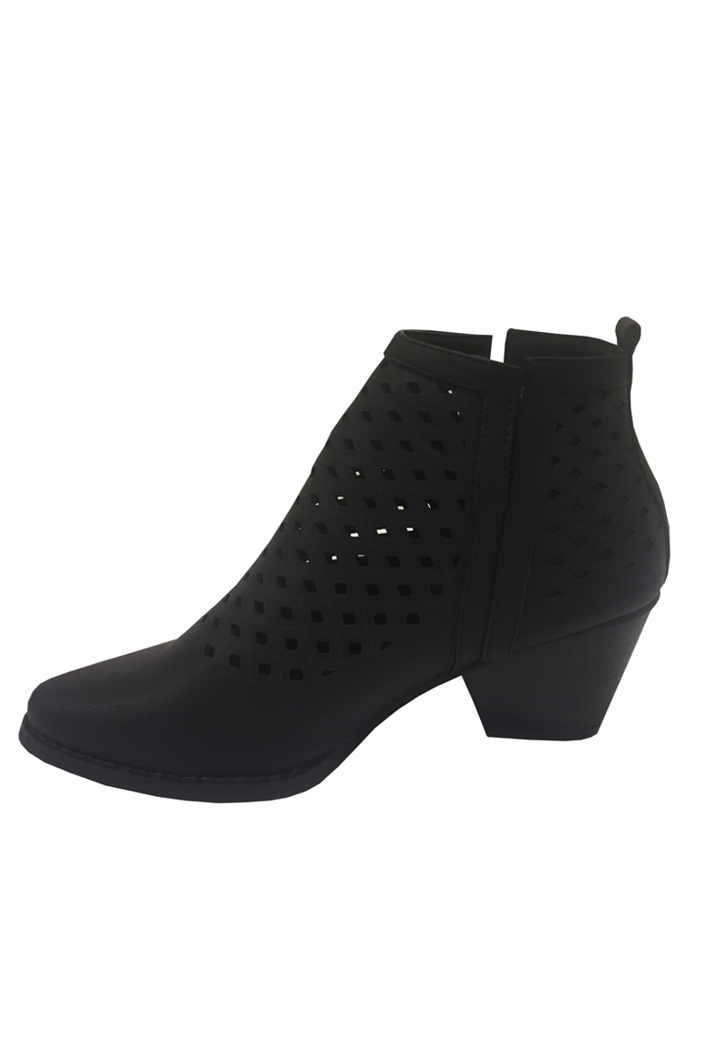 Ripley - Botin Calado Negro TodoPiel