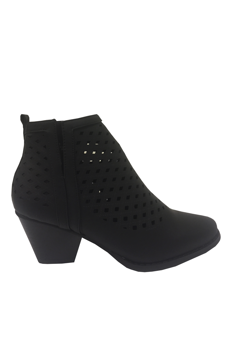 Ripley - Botin Calado Negro TodoPiel