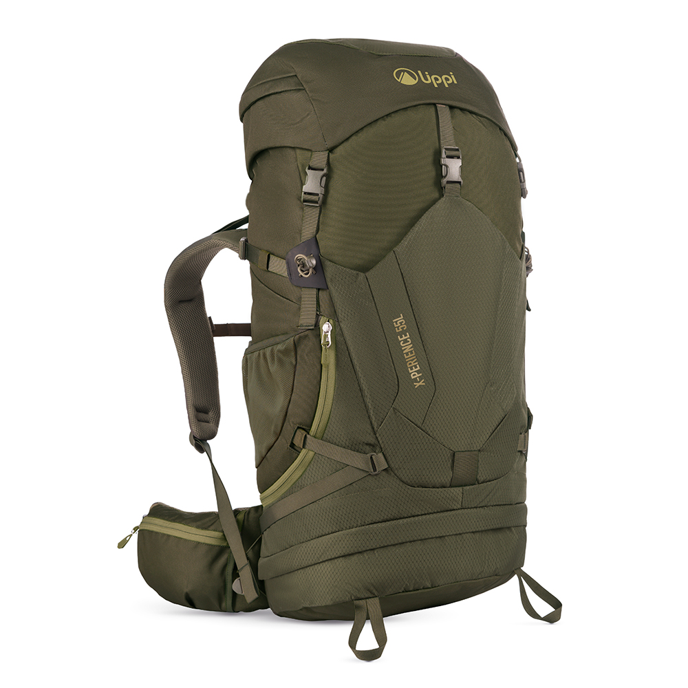 Ripley - MOCHILA CAMPING X-PERIENCE 55 LITROS BACKPACK VERDE OSCURO LIPPI