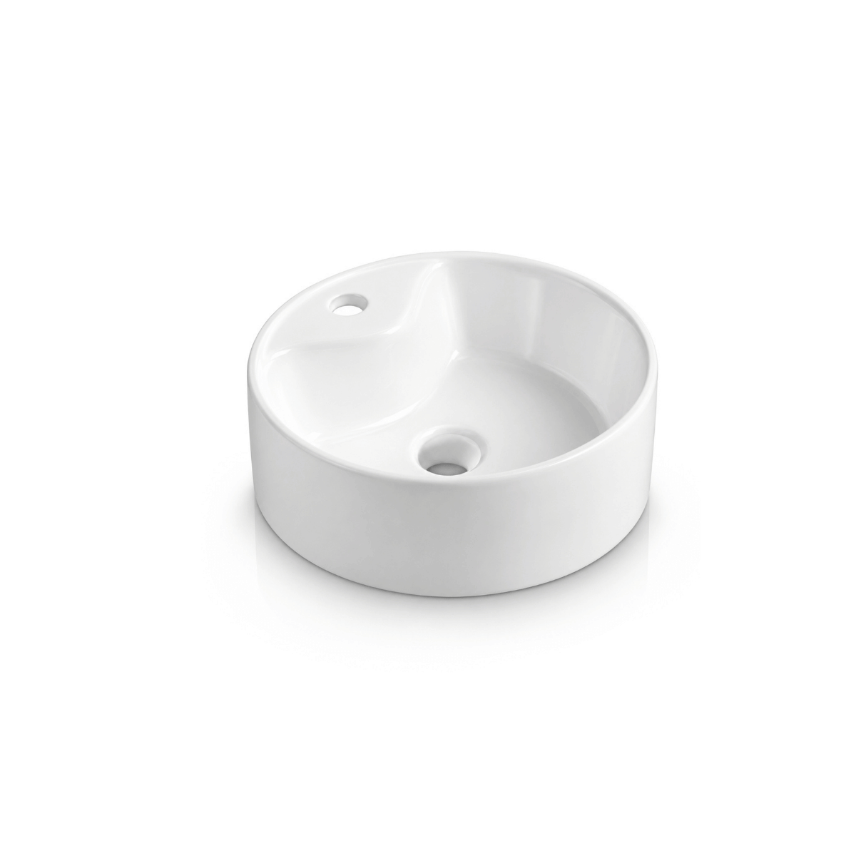 Lavabo de Cerámica Lux Sany Blanco 35 cm – LU-DQ-LAV-B26