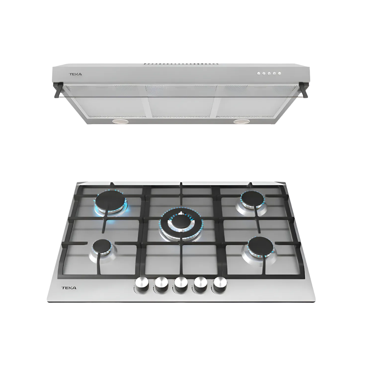 Parrilla y Campana Teka Pack Duetto 75 Deluxe Acero Inoxidable – TK-TPK1391