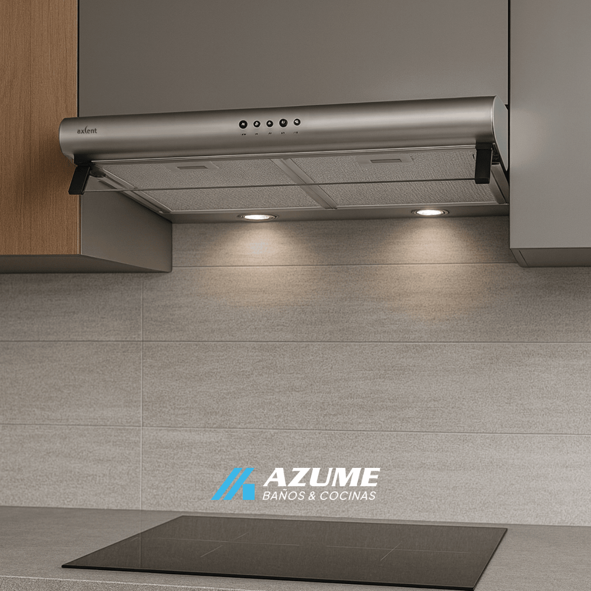 Campana Axcent Piccolo 80 cm 3 velocidades Acero Inoxidable – AX-PICCOLO ES80