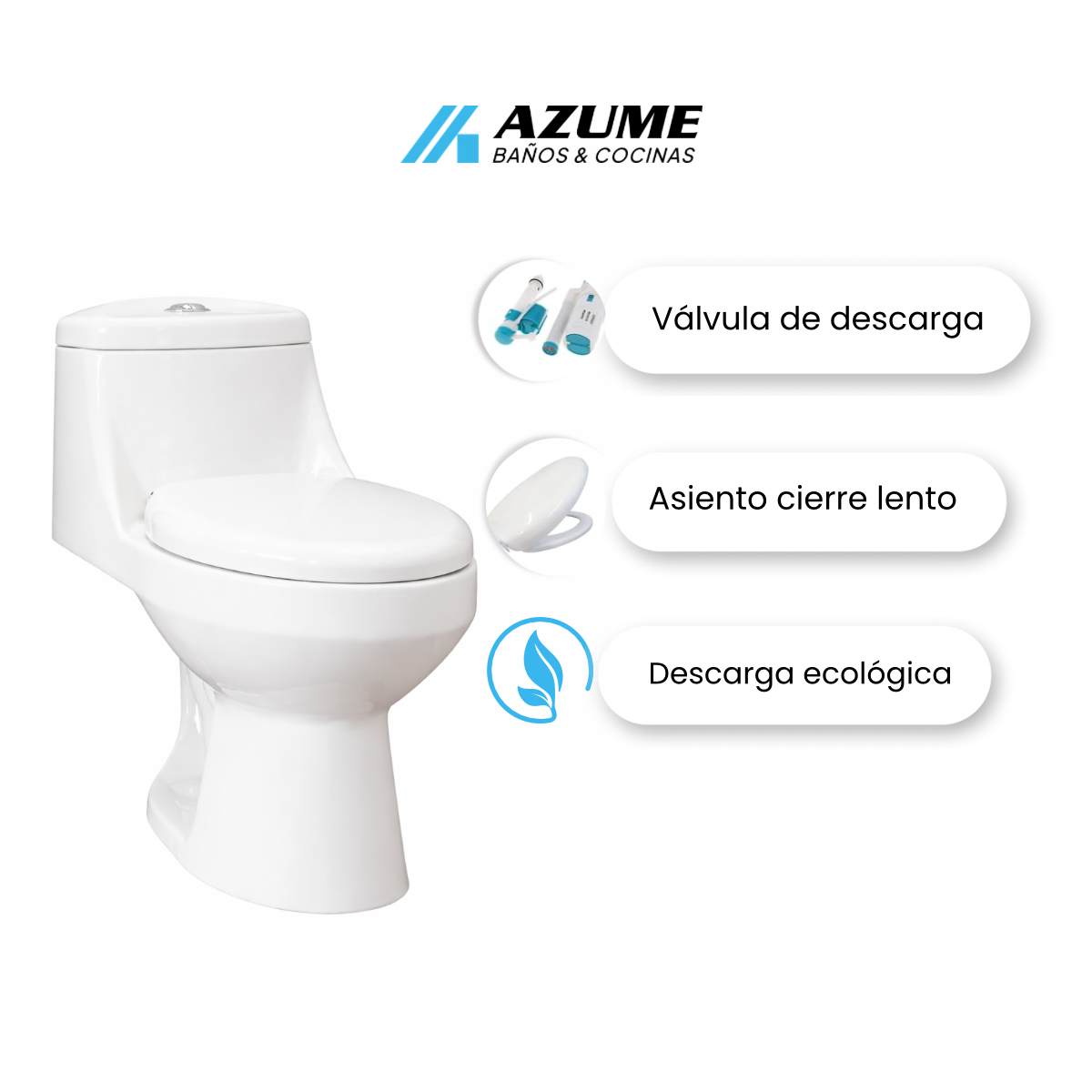 Sanitario Castel One Piece Zeus Blanco – CA-ZEUS