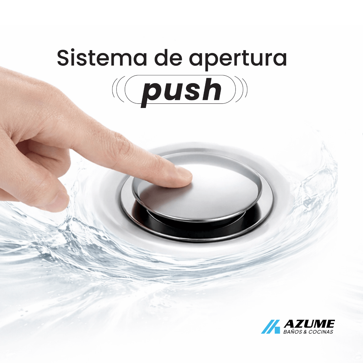 Contra Push Para Lavabo Lux Sany Sin Rebosadero Cromo – LU-XR-CONTRA-68