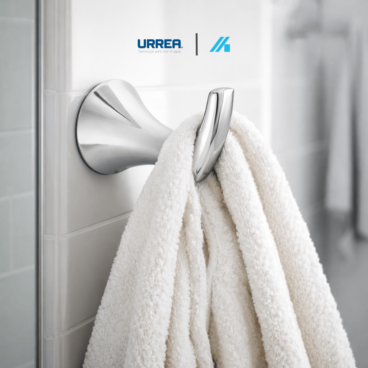 Alternative view of Gancho Sencillo Para Baño Urrea Yaz Acabado Cromo - UR-506YZ