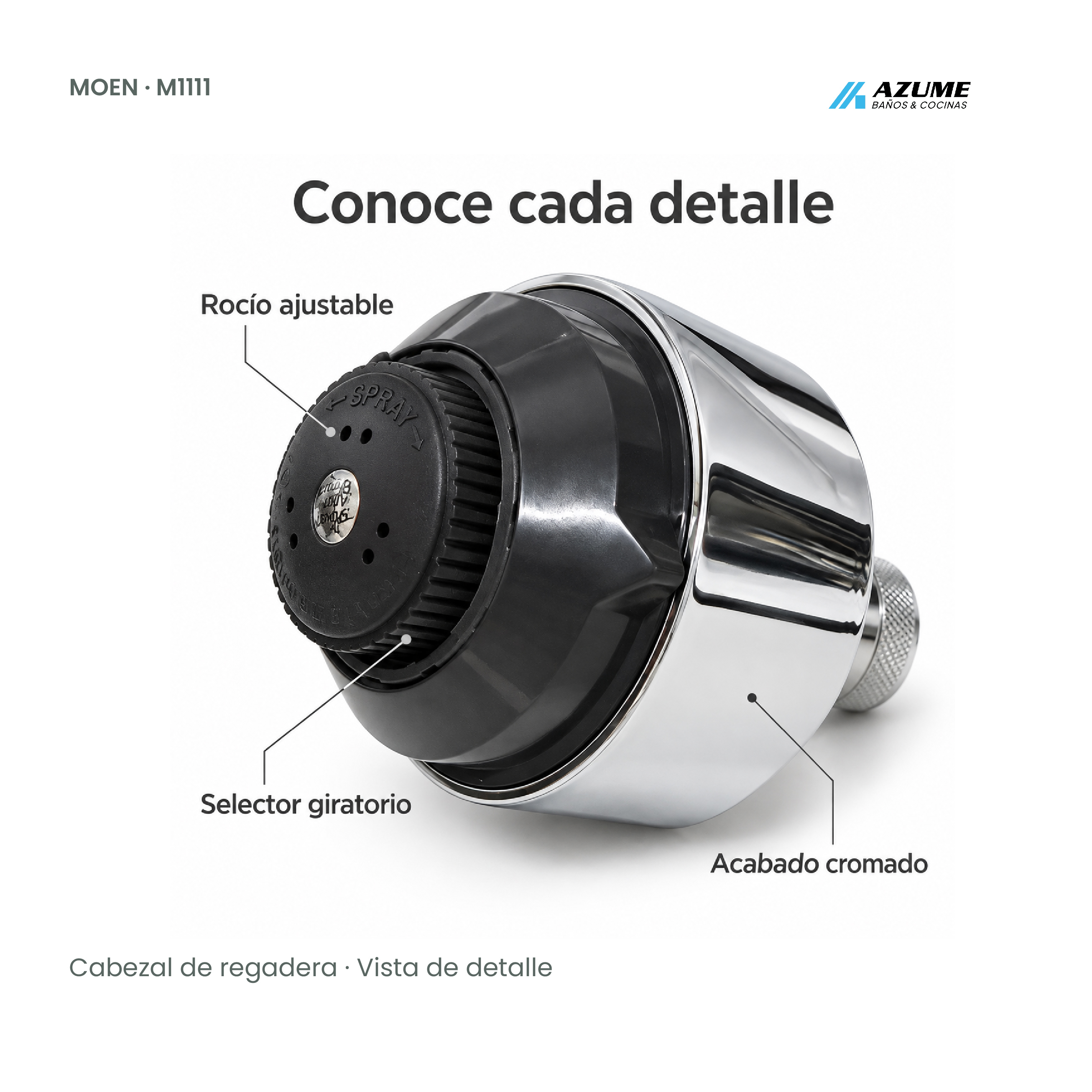 Regadera Moen M1111 Ajustable para Baño – M1111 Regadera Moen M1111 Ajustable para Baño – M1111