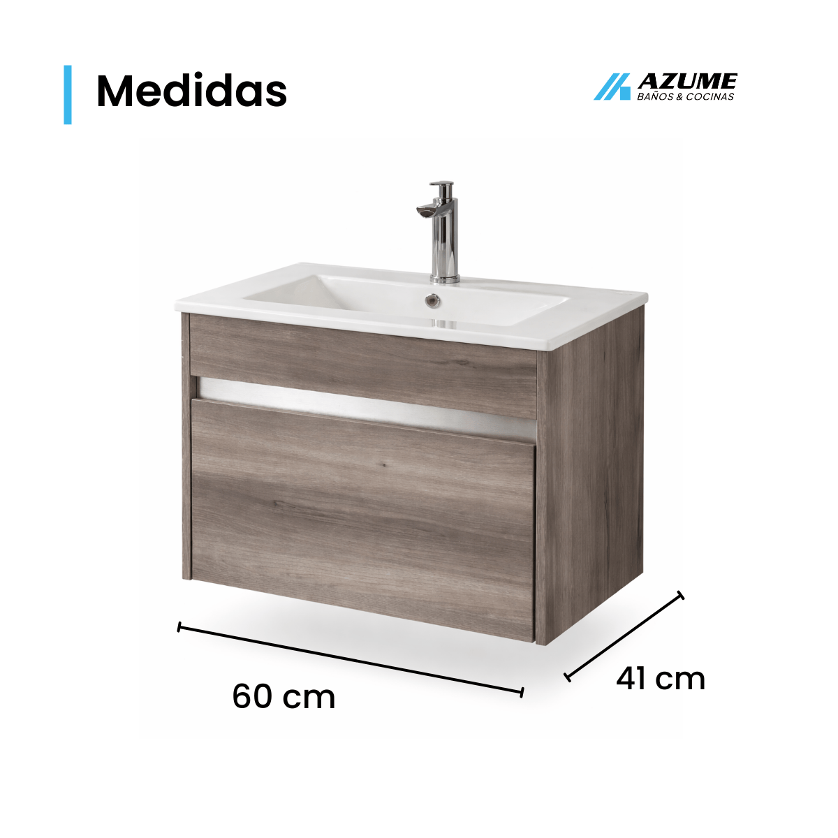 Gabinete Para Baño Mado Bosnia 60 Cm Con Llave Y Contra – VN-BOSNIA