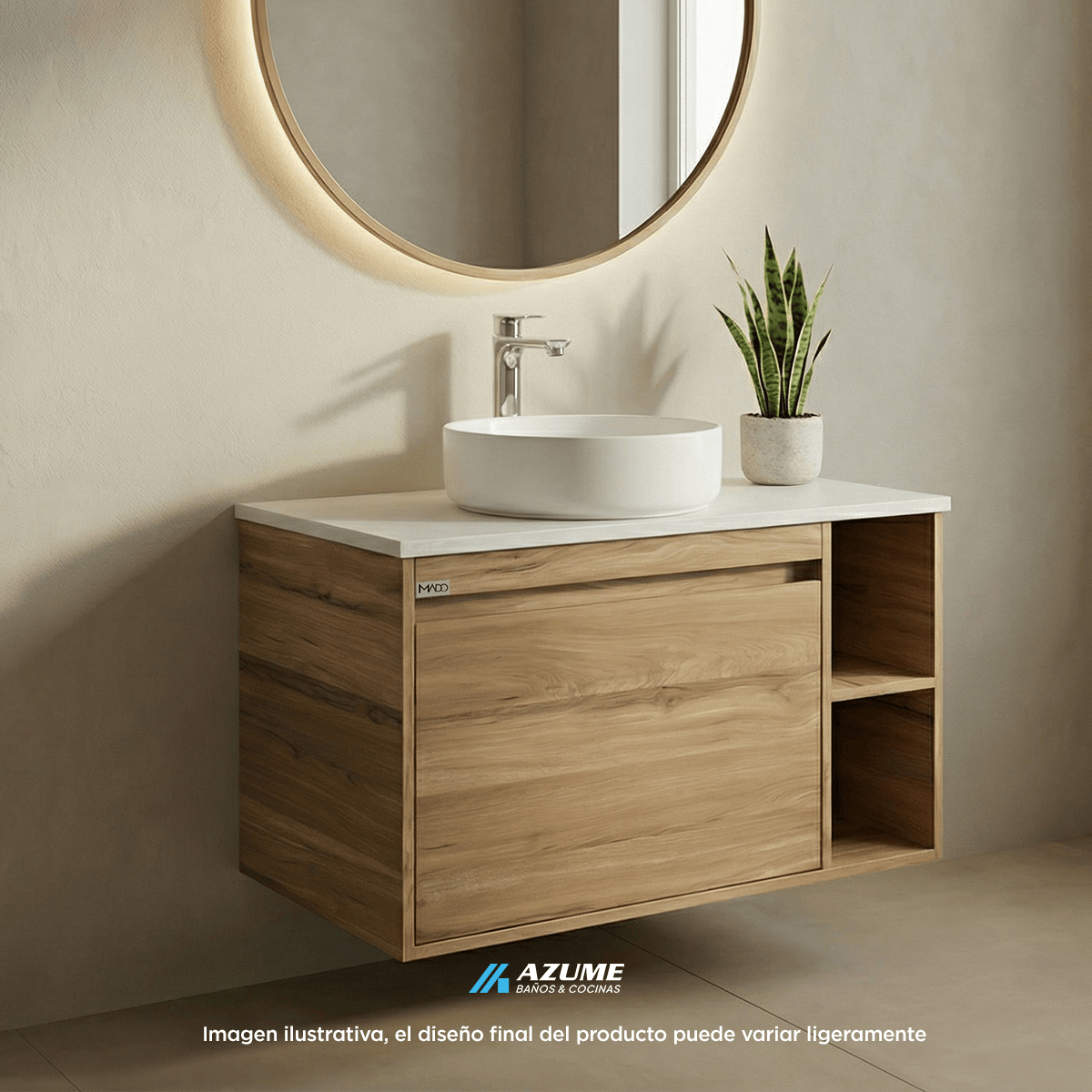 Gabinete Mado Modelo Torino 80 cm flotante Incluye llave y contra – VN-TORINO