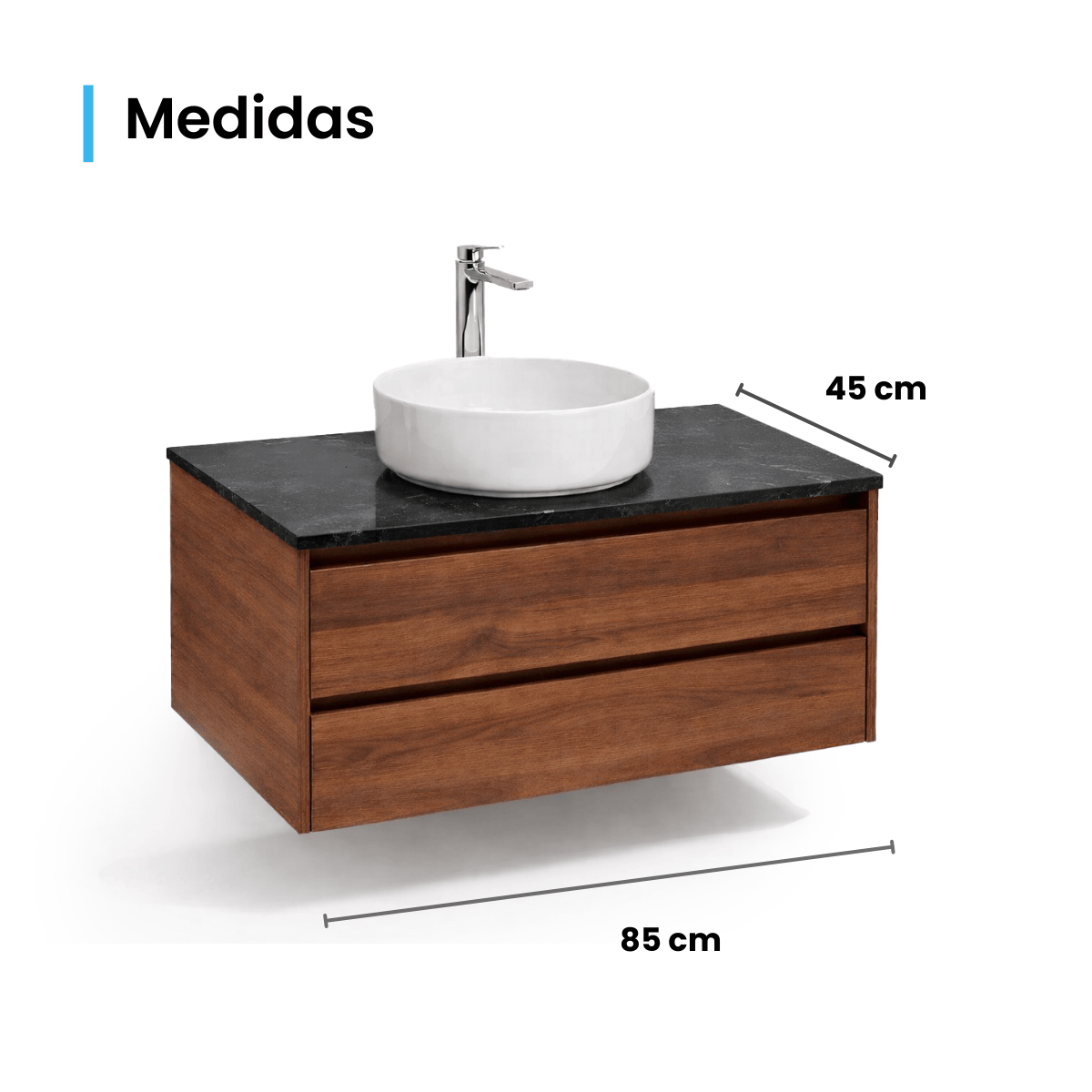 Gabinete Para Baño Mado Modelo Genova 85 cm Incluye Llave y contra – VN-GENOVA