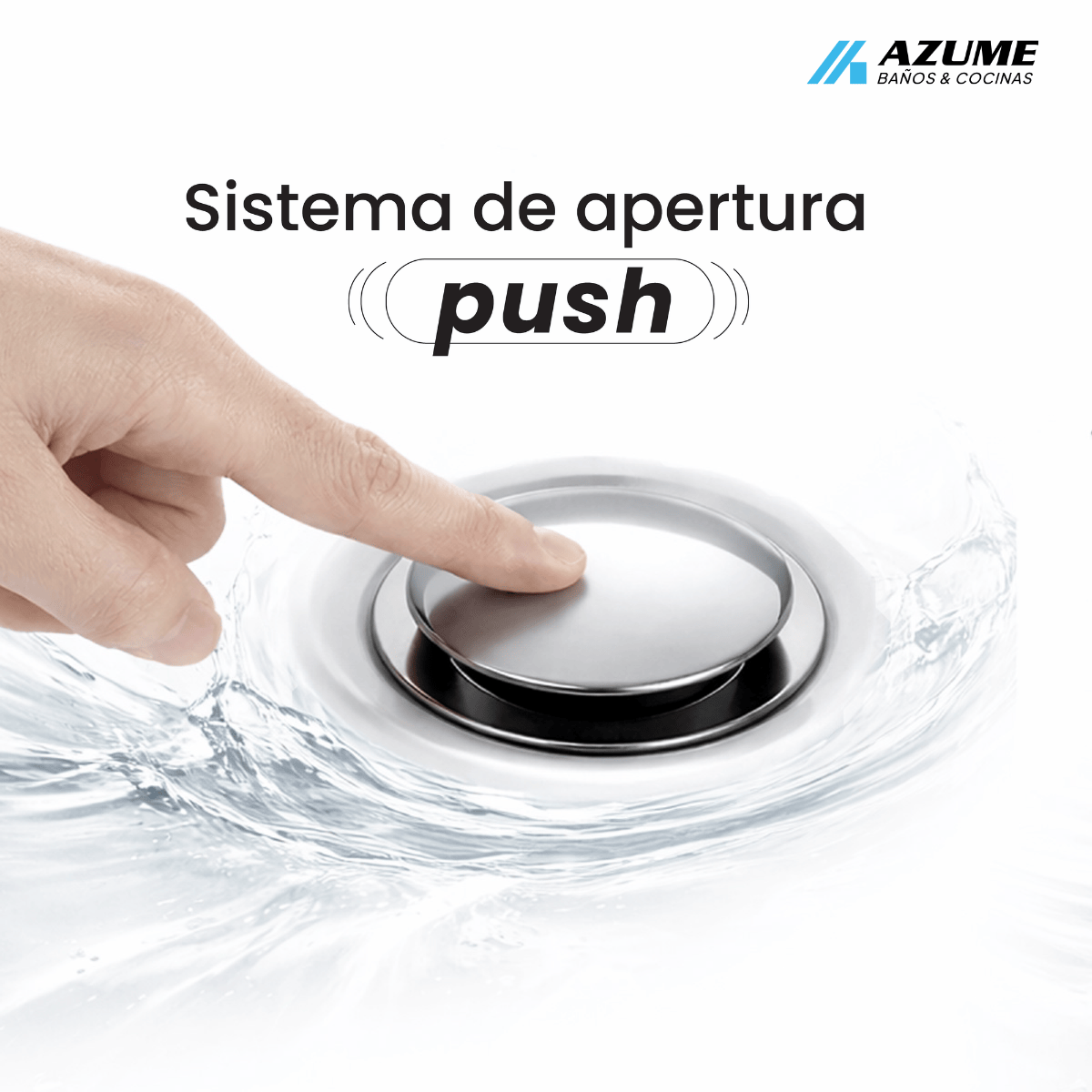 Contra Push Para Lavabo Lux Sany Con Rebosadero Cromo – LU-XR-CONTRA-41K