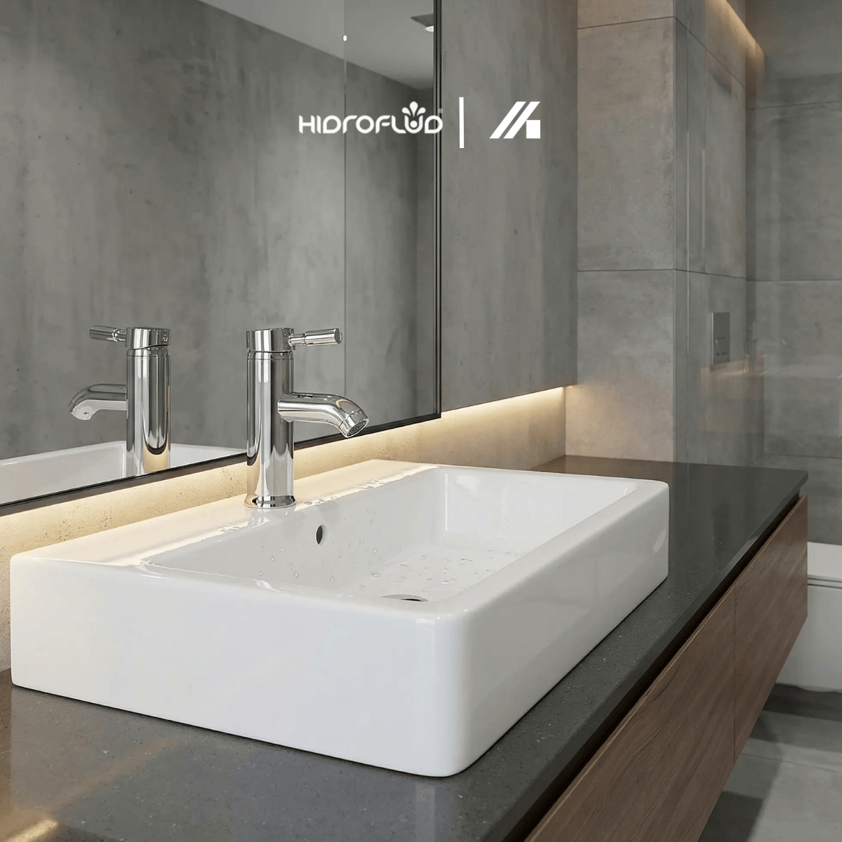 LLave Monomando Bajo Hidroflud Para Lavabo Acabado Cromo – HF-HI62