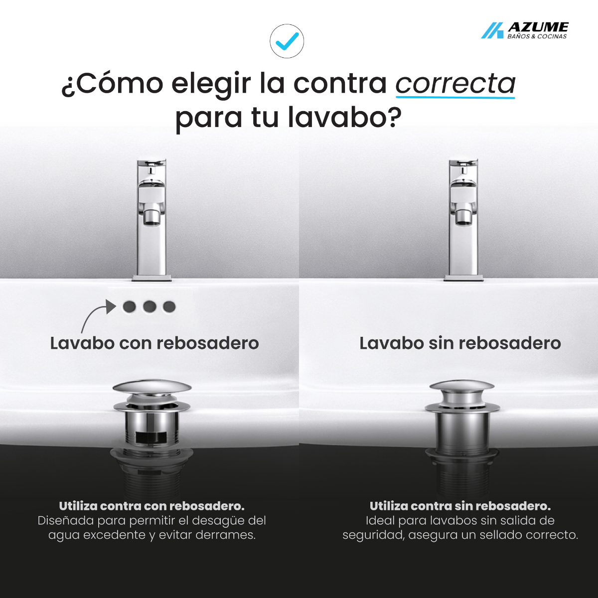Alternative view of Contra Push Para Lavabo Lux Sany Sin Rebosadero Oro - LU-XR-CONTRA-42JIN