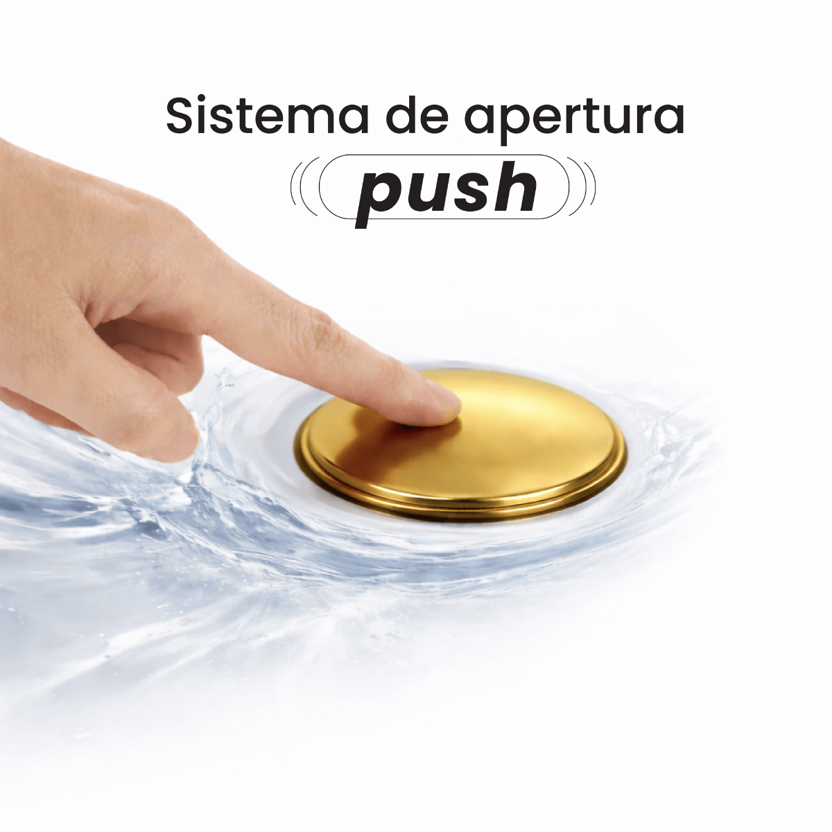 Contra Push Para Lavabo Lux Sany Sin Rebosadero Oro – LU-XR-CONTRA-42JIN