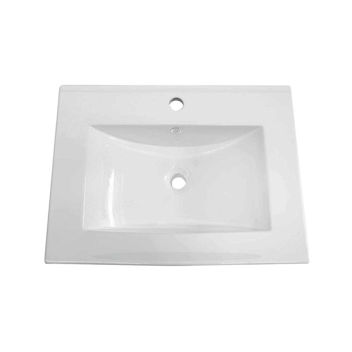 Cubierta para Mueble de Baño con Lavabo Cerámico Blanco 61 cm – LU-OMK-868-60E