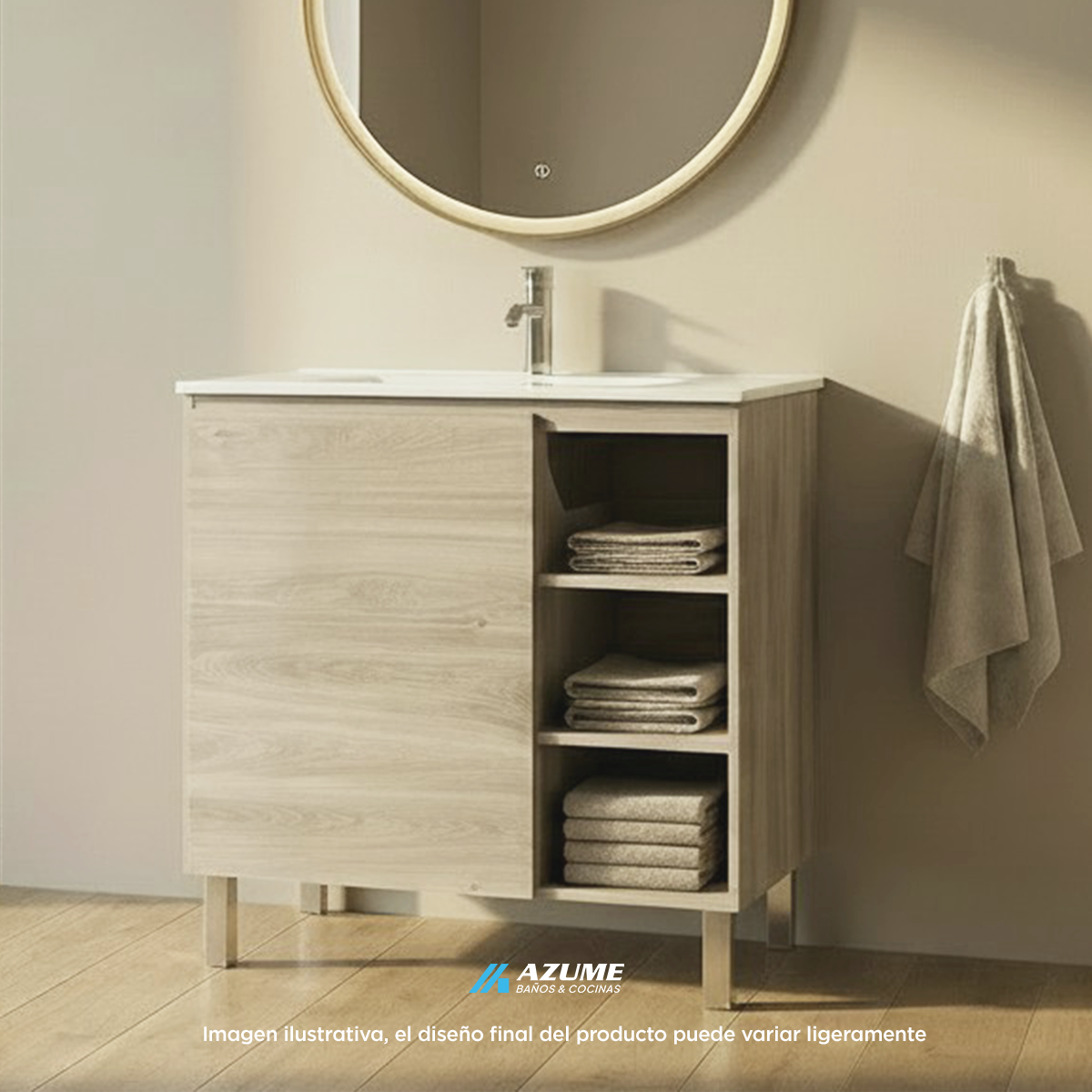 Gabinete Mado Barcelona Roble Estela 80 cm Incluye Llave y Contra – VN-BARCELONA-RE