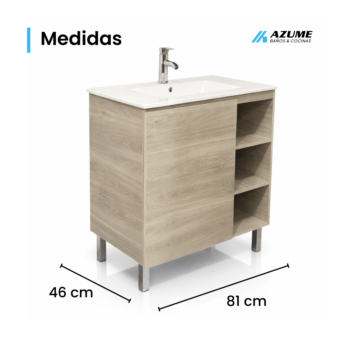 Gabinete Mado Barcelona Roble Estela 80 cm Incluye Llave y Contra – VN-BARCELONA-RE