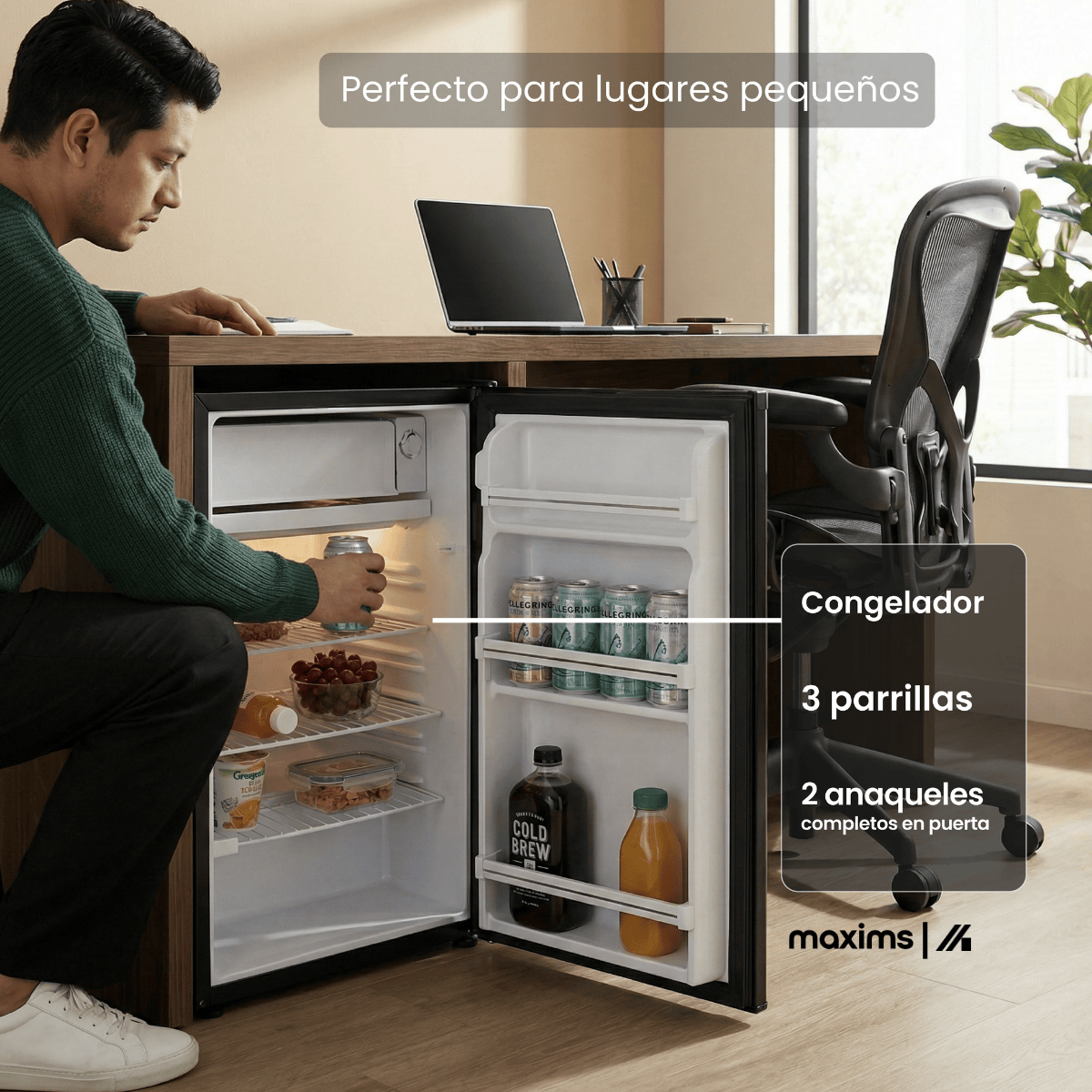 Frigobar Maxims 92 Litros Negro 83 cm – MX-BC-98-B
