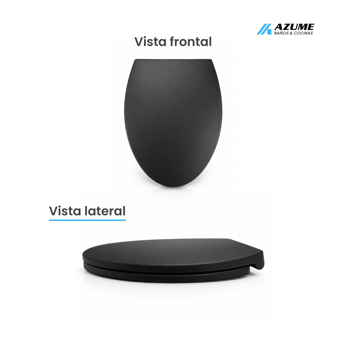 Asiento para Sanitario Castel Zeus Negro Mate Cierre Lento – CA-ASIENTO ZEUS BK