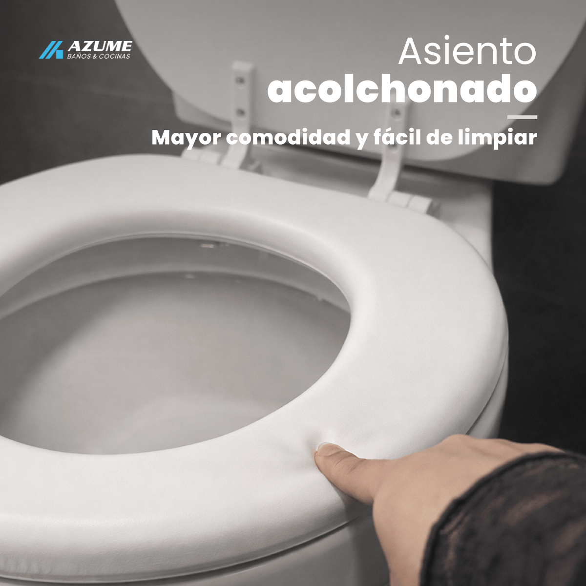 Asiento para Sanitario Acojinado Decor Plus Blanco Bordado – BE-211 000