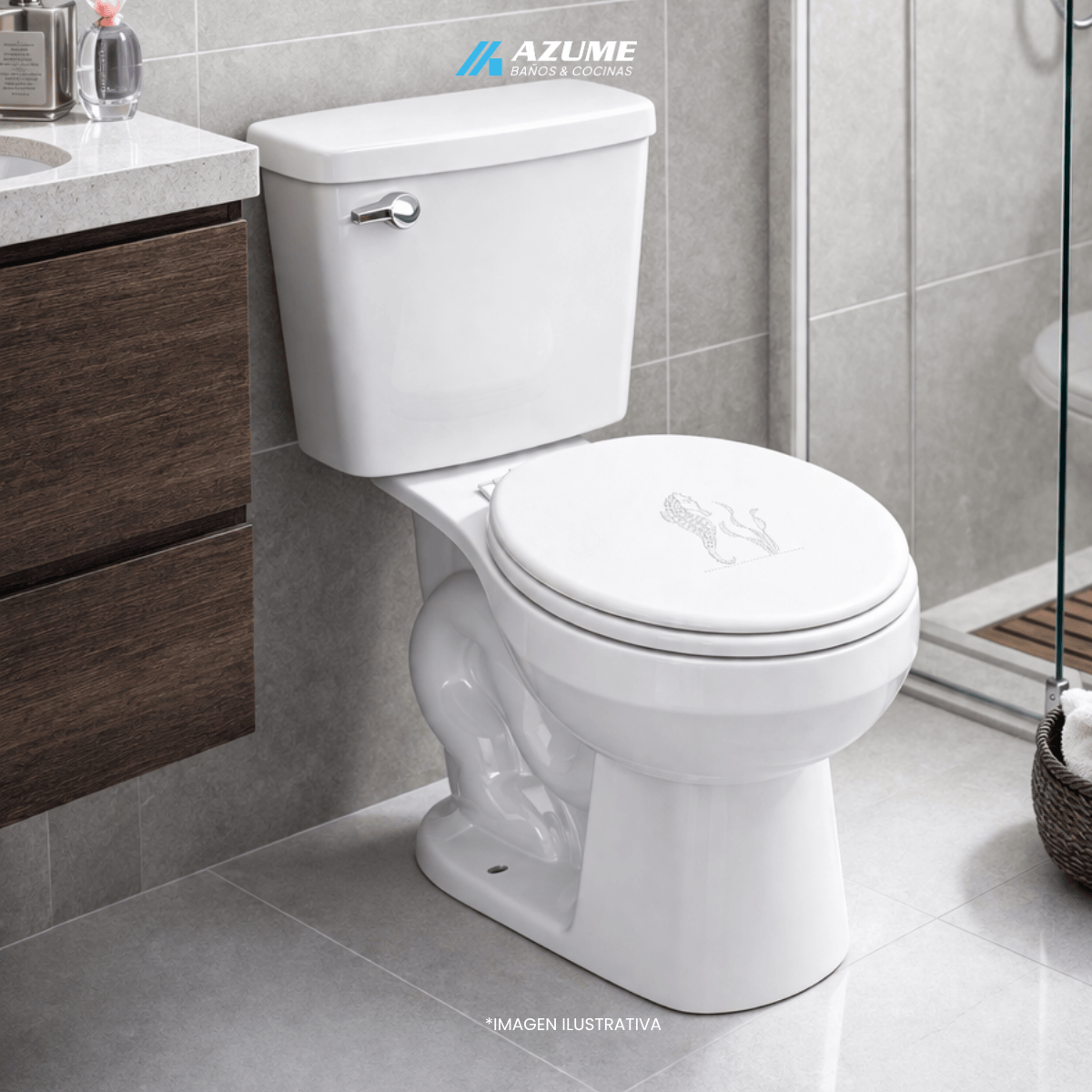 Alternative view of Asiento para Sanitario Acojinado Decor Plus Blanco Bordado – BE-211 000