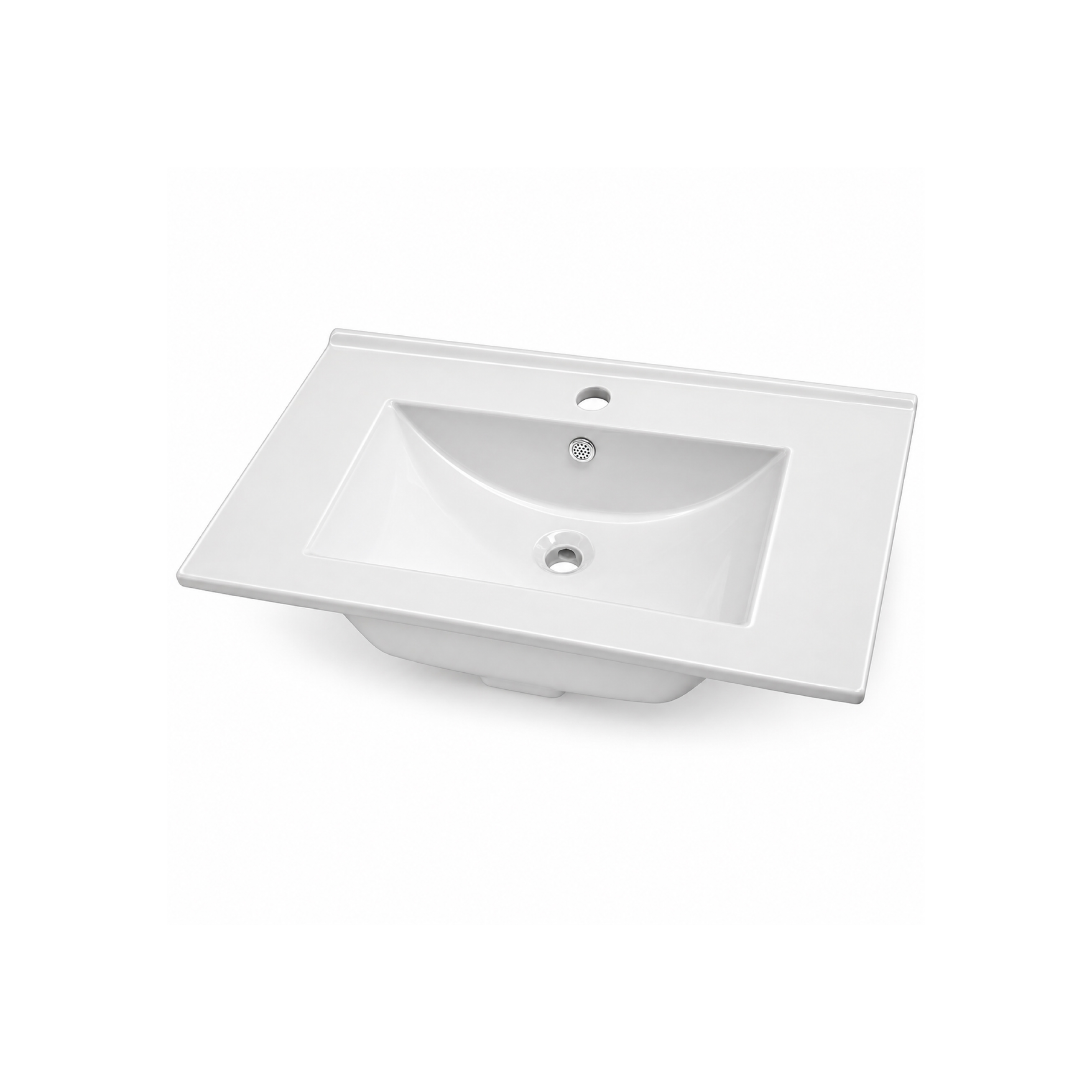 Cubierta Cerámica Empotrable para Mueble de Baño con Rebosadero 71 cm – LU-OMK-868-70E