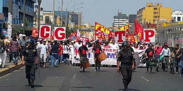 Así se llevó a cabo el paro nacional de la CGTP en Lima y provincias