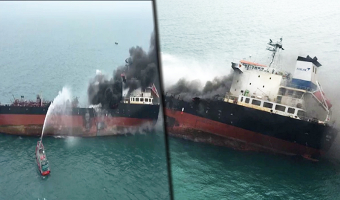 Hong Kong: un muerto y varios heridos deja explosión de un buque petrolero