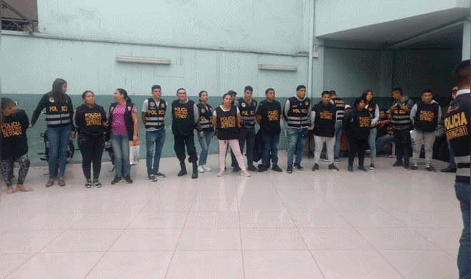 Dictan prisión preventiva a presuntos extorsionadores de comerciantes de Gamarra