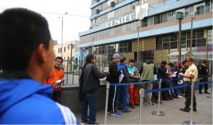 Fichas registrales de RENIEC se agotaron a nivel nacional