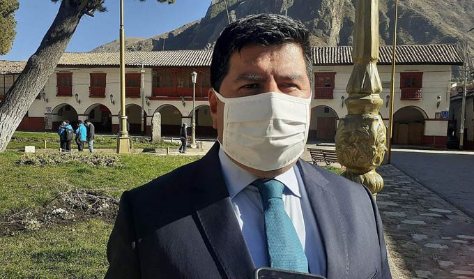 Huancavelica: Gobernador Regional Maciste Díaz da positivo a Covid-19