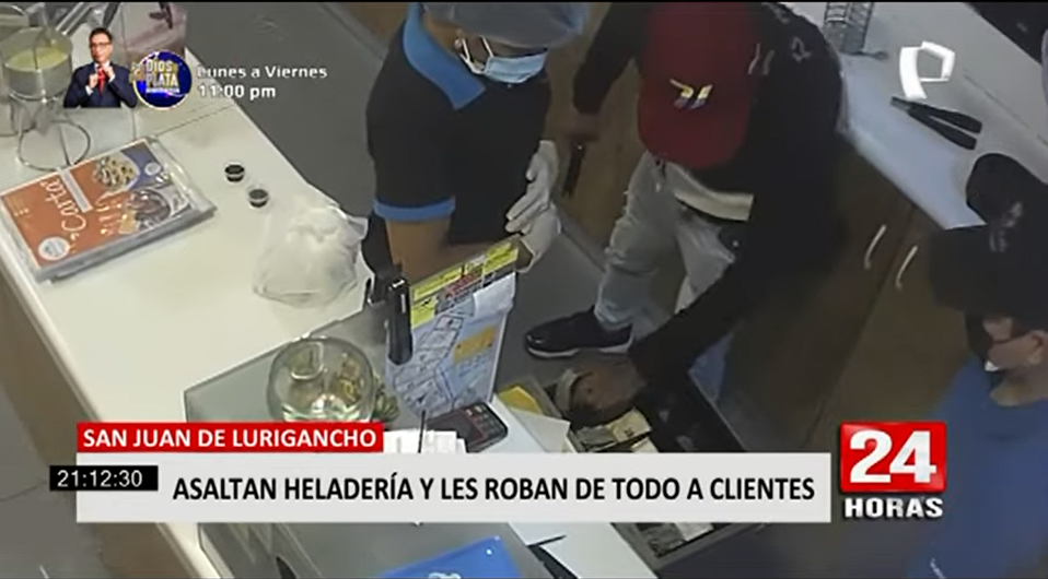 SJL: delincuentes ingresan a heladería y vacían caja registradora