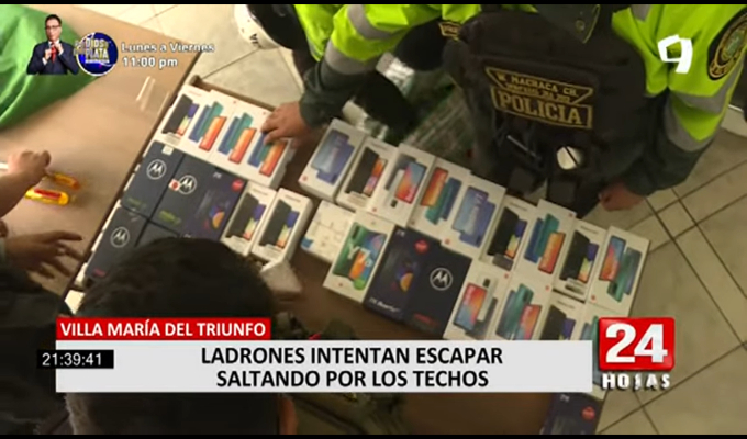 VMT: delincuentes huyen por los techos tras robar conocida tienda de electrodomésticos