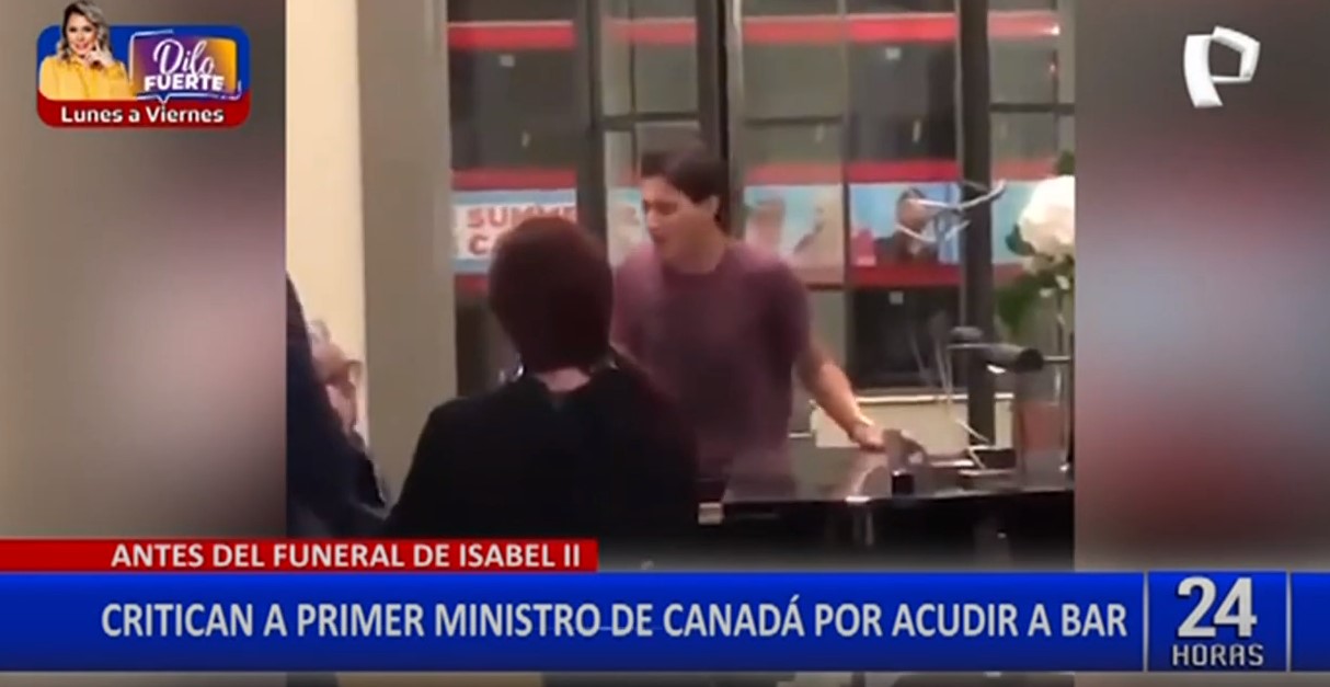 Primer ministro de Canadá es captado cantando en un bar antes del funeral de Isabel II