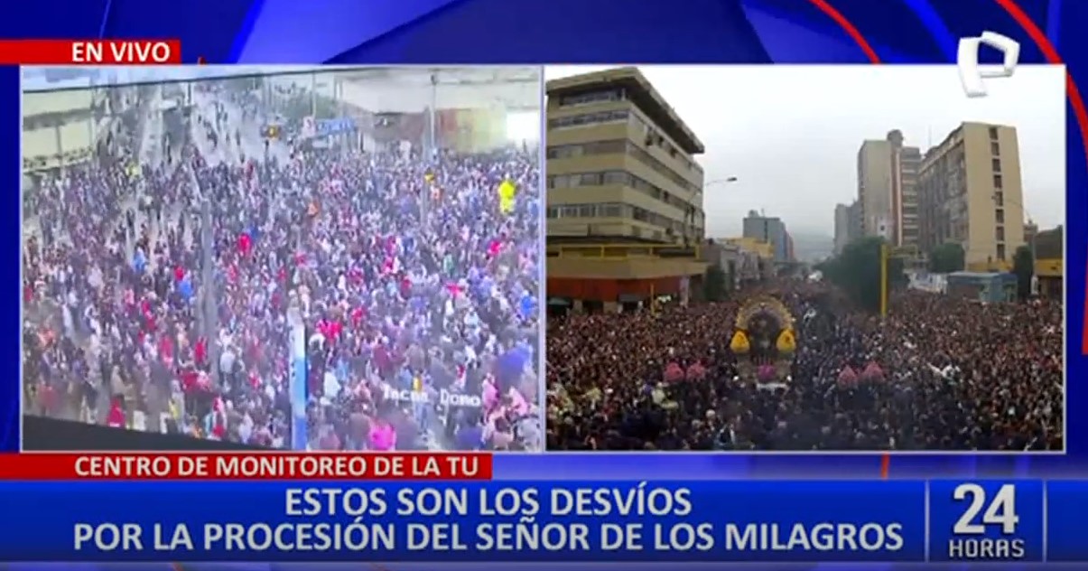 Desvíos y cierre de calles por procesión del Señor de los Milagros y concierto de Daddy Yankee