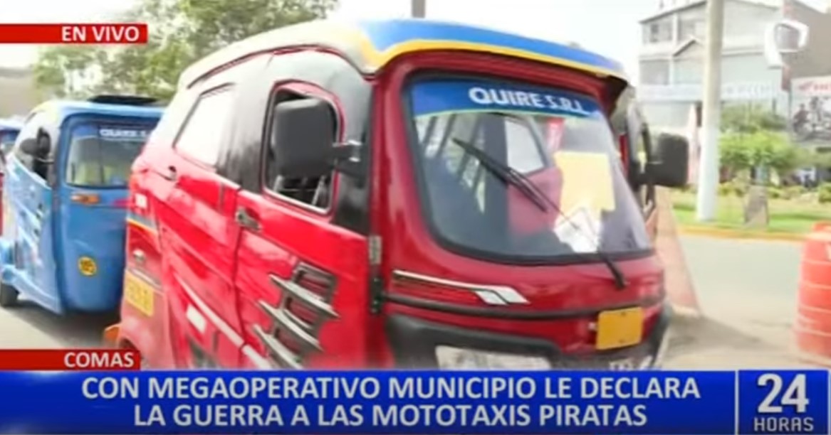 Comas: municipio realiza megaoperativo contra mototaxis informales