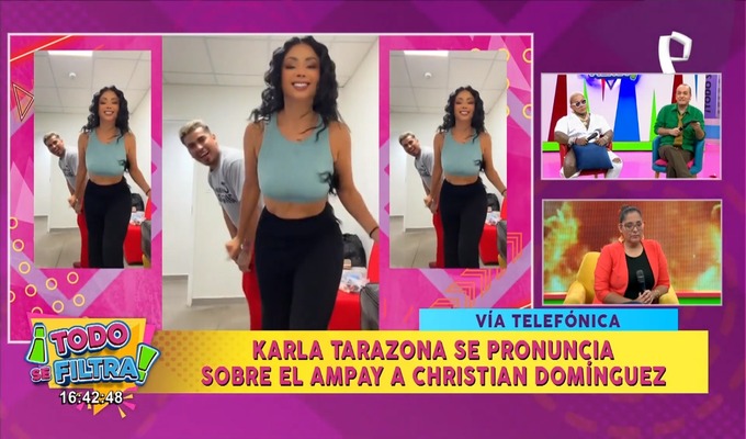 Karla Tarazona explota al ser consultada por el ampay de Christian Domínguez: "No me interesa"