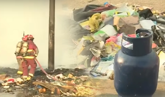 Quema de basura origina incendio en calle de La...