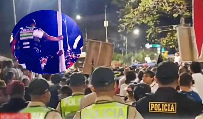 Desfile escolar en Iquitos termina en caos: padres furiosos con jurado les lanzaron botellas