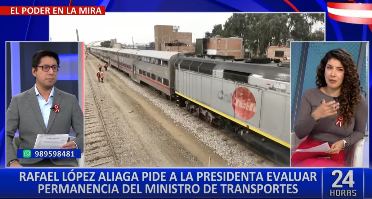López Aliaga pide a Dina Boluarte evaluar permanencia del ministro de Transportes