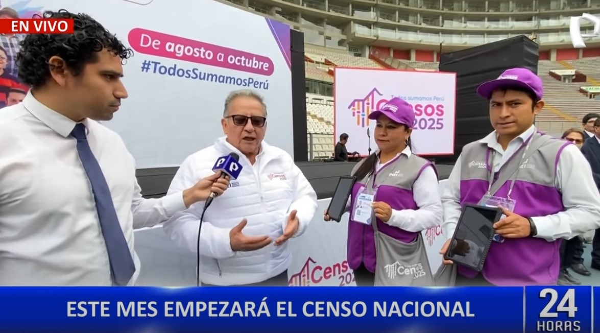 INEI inicia el Censo Nacional 2025 este mes de agosto
